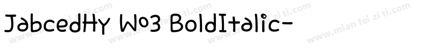 JabcedHy W03 BoldItalic字体转换